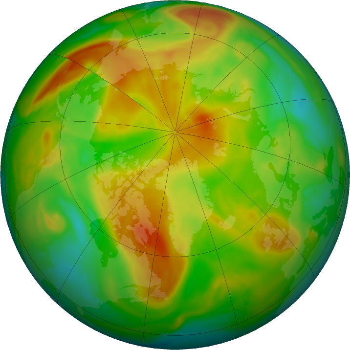 Arctic ozone map for 24 May 2021